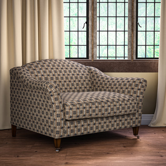 Inca Check Mushroom Fabric