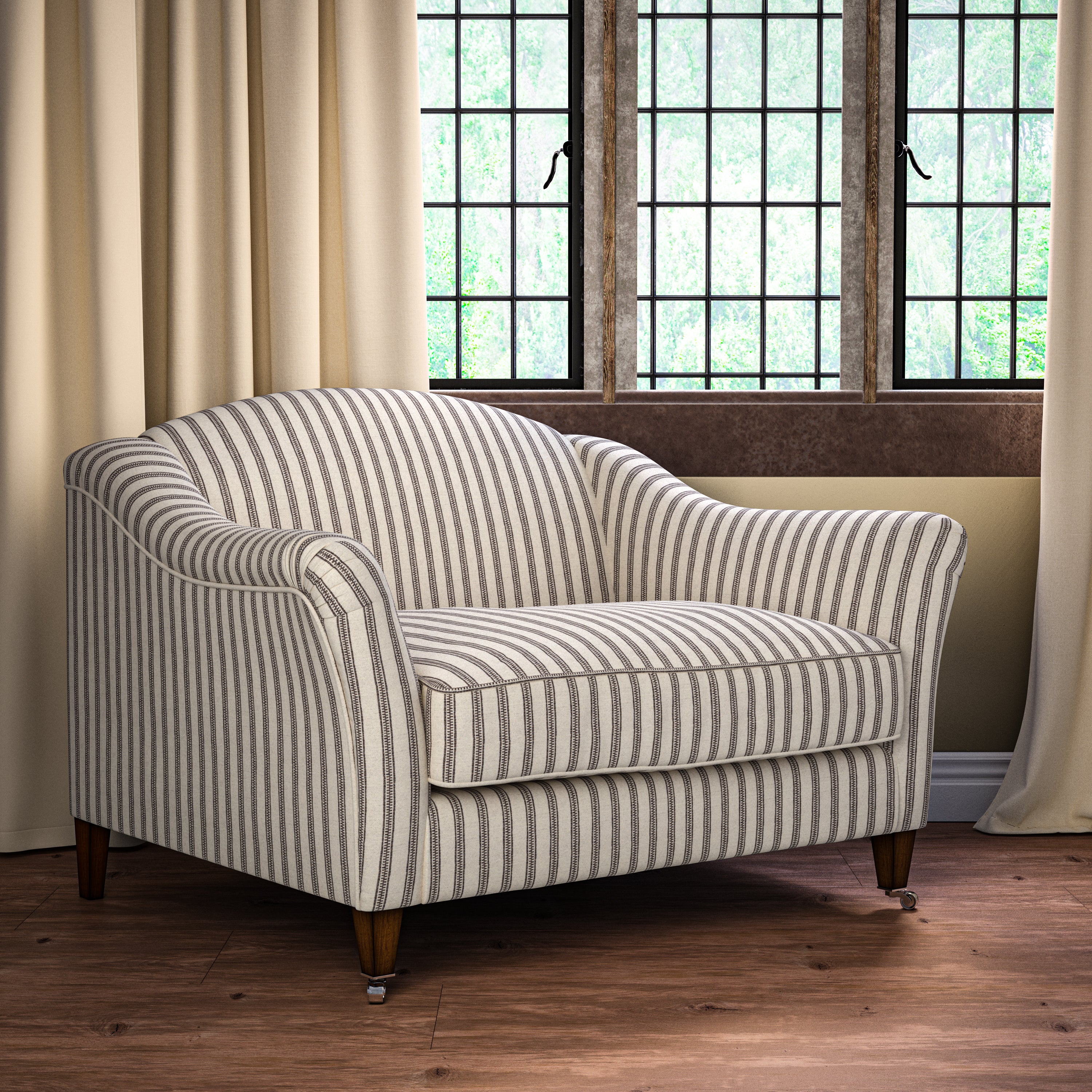 Ticking Stripe Nutmeg Fabric – Penny Morrison